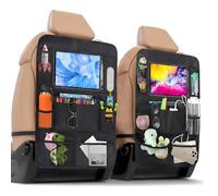 OWill Organizador Asiento Coche,2 piezas Protectores de Asiento para Coche,Tejido Oxford,Resistente al Agua y Fácil de Limpiar Organizador 12 pulgadas iPad/bolsillo,lorganizador asiento coche niños