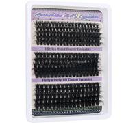 OWill Pestañas postizas Cluster Lashes Kit,270 PCS Pestañas pelo a pelo,Pestañas postizas naturales,Pestañas pelo a pelo kit completo 10-18mm D Curl 60D+80D+100D