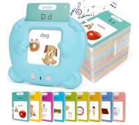 OWill Tarjetas Flash Parlantes 510 Palabras Tarjetas Parlantes Inglés Juegos Educativos Montessori Juguetes Niños 1 2 3 4 5 6 Años Juguetes Educativas Audibles Azul