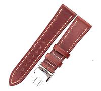 OwKay Correa de reloj, correa de cuero 18 20 22 24 mm damas y hombres correa de cuero vacuno retro correa accesorios de reloj, pulsera Happy house