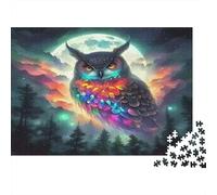 Owl 1000 Piece Fun Present Glowing Owl at Night for Adults & Kids Activity for Home Gift 70x50cm/1000pcs