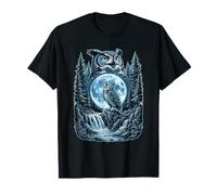 Owl Bird Howling at The Moon Funny Meme Men Women Camiseta