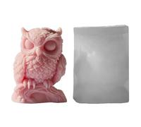 Owl Candle Making Mold - Silicone 3D Owl 6.6x5.7x8.6cm | Silicone Candle Mold For Candles Plaster Making | Animal Statue Craft Molds For Beginners Home DIY Decoration Use