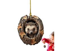 Owl Christmas Tree Decorations - 2D Raccoon Squirrel Ornament Pendant, Handmade Animal Christmas Ornaments | Decoration, Owl Pendant For Home Car