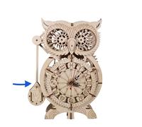 Owl Clock Maqueta Puzzle de Madera 3D Construir para Adultos Kits Creativo DIY Búho Reloj De Madera decoración Elegante para el hogar y Regalo significativo