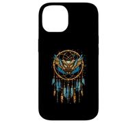 Owl Dreamcatcher Native American Indian Feathers Arts Carcasa para iPhone 14