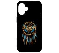Owl Dreamcatcher Native American Indian Feathers Arts Carcasa para iPhone 16