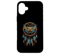 Owl Dreamcatcher Native American Indian Feathers Arts Carcasa para iPhone 16 Plus