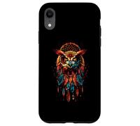 Owl Dreamcatcher Native American Indian Feathers Arts Carcasa para iPhone XR