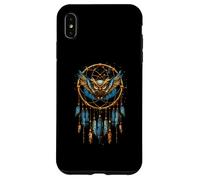 Owl Dreamcatcher Native American Indian Feathers Arts Carcasa para iPhone XS MAX