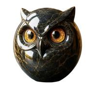 Owl Figurine, Resin Animal Sculpture 3.94x3.94x3.94 Inches, Decorative Desktop Ornament for Living Room Bedroom Bookshelf Garden Patio Mantel Fireplace Porch Yard Nature-Inspired Home Decor