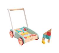 Owl & Fox Cornillos de madera Montessori, actividad de empujar tradicional y juguete de desarrollo temprano, madera FSC, 12 meses, andador para niños y niñas