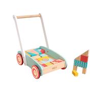Owl & Fox Cornillos de madera Montessori, actividad de empujar tradicional y juguete de desarrollo temprano, madera FSC, 12 meses, andador para niños y niñas