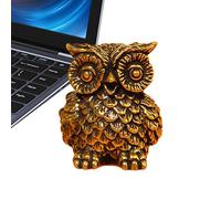 Owl Hinge Toppers, Vintage Style Owl Figurine, Decorative Brass Corner Accents, Furniture Accents for Doors Drawers Bookshelves Furniture Dorm Indoor Bedside Tables Home Office Bedroom Living Room