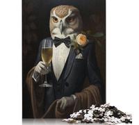 Owl in A Tuxedo Rompecabezas Imposible,desafío para Adultos Juego Educativo 1000 Piezas Obra De Arte De Juego De para Adultos, Regalos A Partir De 14 Años 1000pcs (40x28cm)