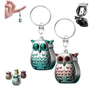 Owl Keychain Nail Clipper, 2025 New 2-in-1 Foldable Owl Mini Nail Clippers, German Profession Stainless Steel, Travel Size Nail Care Gifts (Green+Silver)
