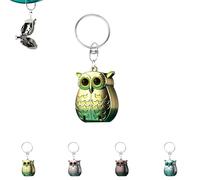 Owl Keychain Nail Clipper, Decorative Owl Nail Clipper with Keychain, Portable Foldable Mini Nail Clippers, Stainless Steel Manicure and Pedicure Tools (Gold)