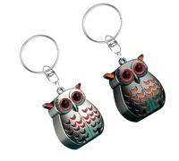 Owl Keychain Nail Clipper, Portable Owl Keychain Nail Clipper, Unique Gifts, 2-in-1 Foldable with File (Black+Silver)