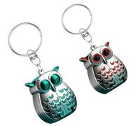 Owl Keychain Nail Clipper, Portable Owl Keychain Nail Clipper, Unique Gifts, 2-in-1 Foldable with File (Silver+Gray)