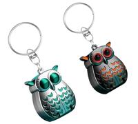 Owl Keychain Nail Clipper, Portable Owl Keychain Nail Clipper, Unique Gifts, 2-in-1 Foldable with File (Black+Gray)