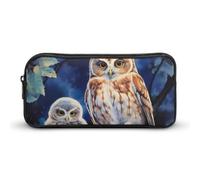 Owl Mama And Little Funny - Estuche para lápices de alta capacidad, bolsa de papelería, organizador de cosméticos para hombres y mujeres