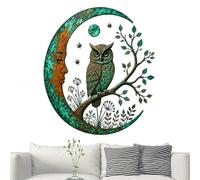 Owl Metal Wall Art - Metal | Rustic Tree Celestial Forest Wall Decor