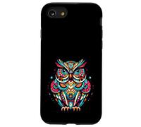 Owl Midcentury Mid Century Retro Hoot Animal Carcasa para iPhone SE (2020) / 7/8
