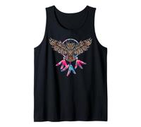 Owl Native American Indian Southwest Feathers Camiseta sin Mangas