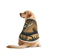 Owl on a Branch - Camisetas para mascotas, ropa para perros grandes y medianos, camisas cómodas para perros, perfectas para el uso diario
