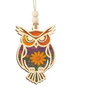 Owl Rainbow Maker - de madera para colgar decoración interior con prisma brillante, reflejos de ventana de colores | Perfecto para sala de estar, patio, cocina, c