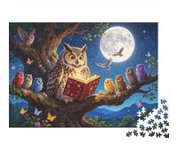 Owl Storytime Puzzle para Adults 1000Pc Reciclable Papel Magical Bosque Jigsaw Puzzle Parent Child Juego Accesorios Desarrollo de la Boy & Girl‘s Inteligencia Toy 70x50cm/1000pcs