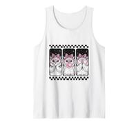 Owl Trio Coquette Bow Bow Bubblegum Retro Camiseta sin Mangas