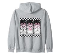 Owl Trio Coquette Bow Bow Bubblegum Retro Sudadera con Capucha