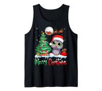 Owl Wearing Santa Hat Xmas - Merry Christmas Owl Camiseta sin Mangas
