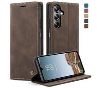 owlhold Funda para Samsung Galaxy A05S,Funda Avanzado PU Piel [Tarjetas y Billetera][Soporte Plegable][Cierre Magnético] Antigolpes Libro Case Carcasa para Samsung A05S - Café