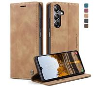owlhold Funda para Samsung Galaxy A05S,Funda Avanzado PU Piel [Tarjetas y Billetera][Soporte Plegable][Cierre Magnético] Antigolpes Libro Case Carcasa para Samsung A05S - Marrón