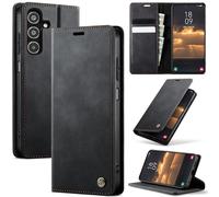 owlhold Funda para Samsung Galaxy M35 5G,Funda Avanzado PU Piel [Tarjetas y Billetera][Soporte Plegable][Cierre Magnético] Antigolpes Libro Case Carcasa para Samsung Galaxy M35 5G -Negro