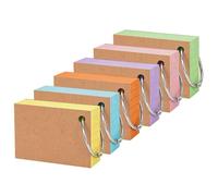 OWLKELA 600Pcs Flashcards A8, 6 Colores, Tarjetas de Índice Con Anillo Para Notas, Vocabulario y Fórmulas, Compactas y Portátiles, Fichas Ideales Para Estudio, Oficina y Casa