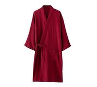 OWLONLINE Pijamas Unisex de Estilo japonés, Bata Tipo Kimono Japonesa de algodón de Gran tamaño, Talla L-O10