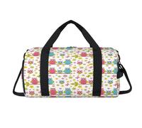 Owls - Bolsa deportiva con compartimento para zapatos, diseño de búhos lindos de dibujos animados, bolsas de fin de semana, viajes, gimnasio, organizador de equipaje para mujeres, hombres, niños y