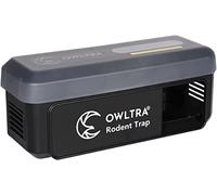 OWLTRA OW-7 Trampa eléctrica para roedores para interiores y exteriores, trampa instantánea para ratones y ratas con cubierta impermeable, alarma de sonido y luz, batería o fuente de alimentación USB,