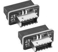 OwlTree Paquete de 2 adaptadores de cabecera USB 3.0 a USB 3.1 Gen 2, conector de panel frontal, placa base de 19 pines, 20 pines a USB 3.2 Gen 1 de 20 pines tipo E Key-A adaptador