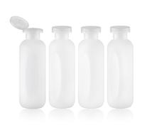 Owlyee 6.7oz de champ de viaje Botella de plstico vaco Bottles con tapa Flip 4pcs Recipiente de locin para artculos de tocador (200 ml de claro)