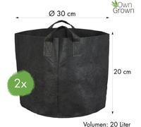 Own Grown Bolsa para Plantas - 4 x 20 litros