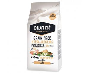 Ownat Grain Free Hypoallergenic - Pienso para perros adultos con alergias - Cordero - Cantidad: 12 kg
