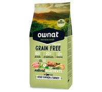 Ownat Grain Free Prime - Pienso para gato adulto - Pollo y pavo - Cantidad: 8 kg