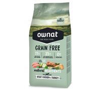 OWNAT Grain Free Prime - Pienso para perro adulto - Pollo y pavo - Cantidad: 12 kg