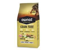3 kg Ownat Junior Prime Grain Free Pollo y Pavo pienso para perros