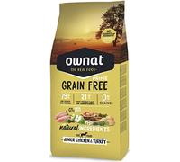 Ownat Pienso para Cachorros de Pollo & Pavo sin Granos (12 kg) Perros con Ingredientes Naturales sin Preservantes ni Colorantes, Comida Alta en Proteínas.