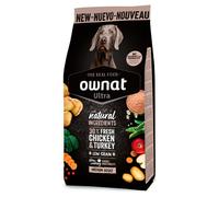 Ownat Ultra Medium Adult - Pienso para perros adultos de tamaño mediano - Pollo y Pavo - Cantidad: 12 kg
